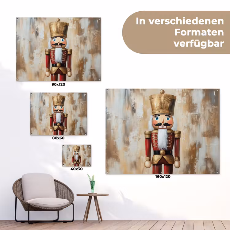 Kerst - Poppetje - Abstract tuinposter los doek klein -Xsfeer9_DE