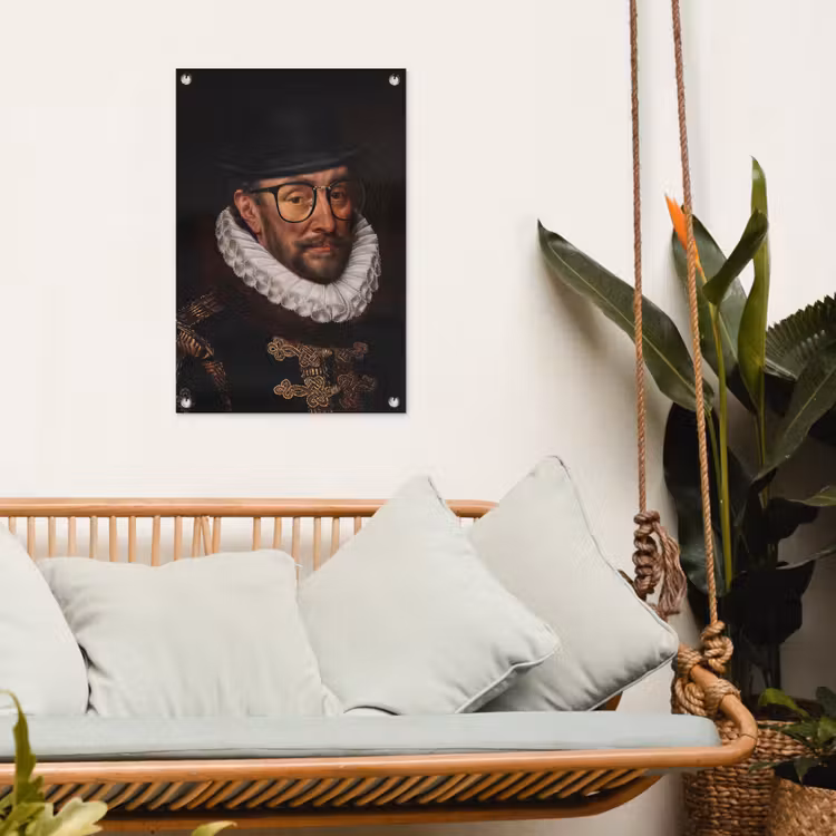 Willem van Oranje - Adriaen Thomasz - Bril tuinposter los doek klein -sfeer7