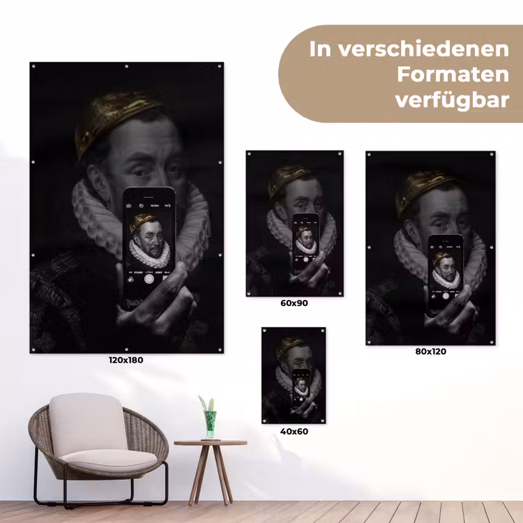 Willem van Oranje - Adriaen Thomasz - Smartphone tuinposter los doek klein -Xsfeer9_DE