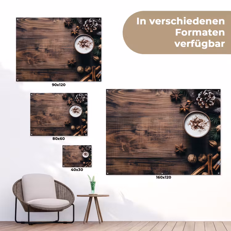 Winter - Houtlook - Stilleven tuinposter los doek klein -Xsfeer9_DE