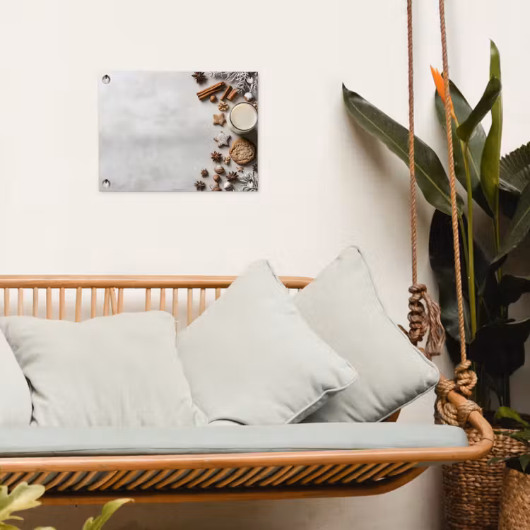 Winter - Kerst - Specerijen - Wit tuinposter los doek klein -sfeer7