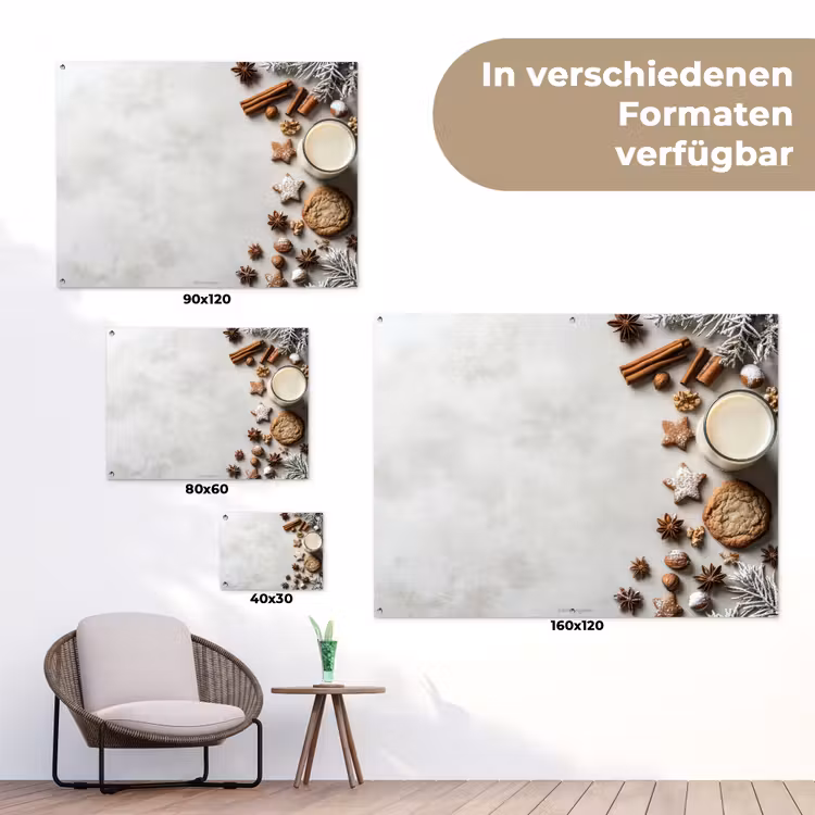 Winter - Kerst - Specerijen - Wit tuinposter los doek klein -Xsfeer9_DE