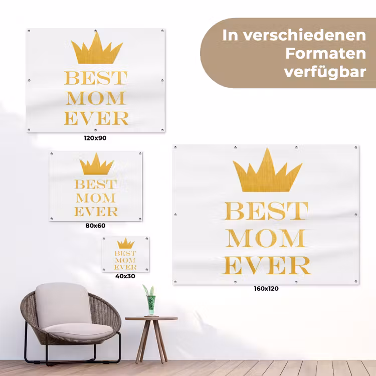 Quotes - Best mom ever - Spreuken - Mama tuinposter los doek klein -Xsfeer9_DE