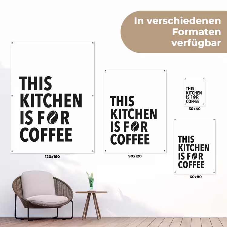 Quotes - Koffie - Bonen - Modern tuinposter los doek klein -Xsfeer9_DE