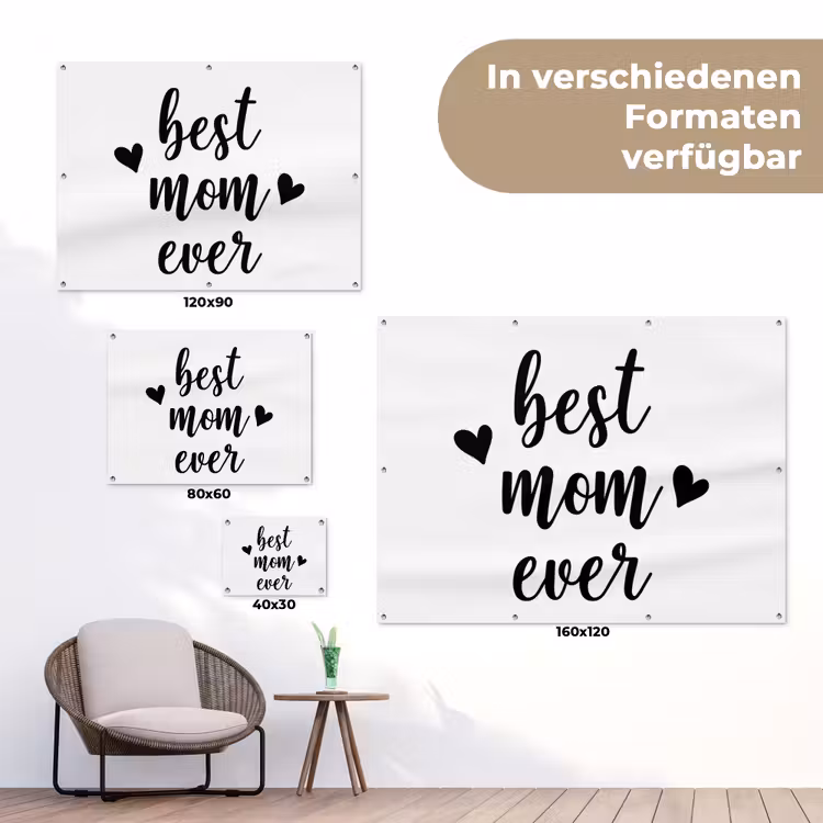 Quotes - Moederdag - Cadeau tuinposter los doek klein -Xsfeer9_DE