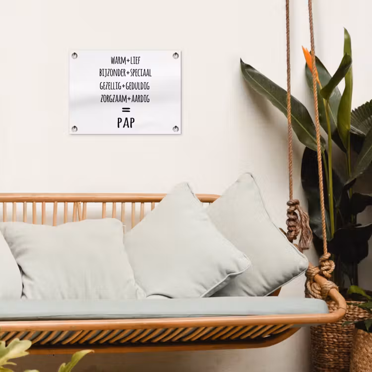 Quotes - Pap definitie - Spreuken - Vader tuinposter los doek klein -sfeer7