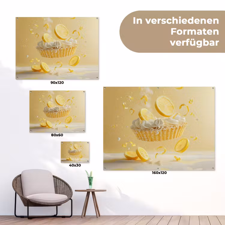 Citroen - Taart - Eten - Geel tuinposter los doek klein -Xsfeer9_DE