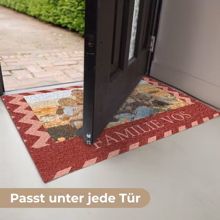 Familie - In - Patroon - Terracotta - Foto Deurmat klein -USP_DE