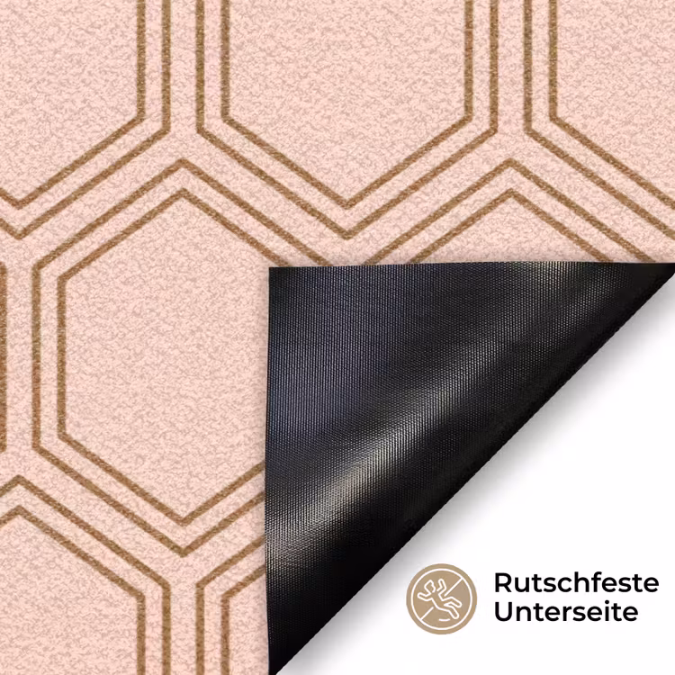 Lichtroze - Patroon - Symmetrisch Deurmat klein 898 -antislip_DE