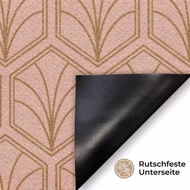 Zalmroze - Patroon - Geometrisch Deurmat klein 898 -antislip_DE
