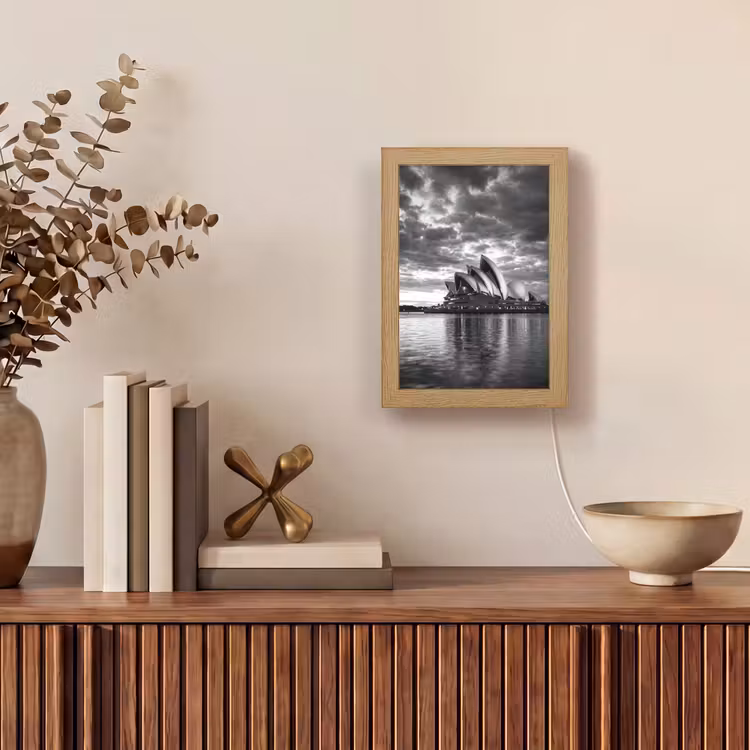 Personalisierte Lightbox - Architektur – Wasser – Stadt – Modern – Schwarz-Weiß — 4