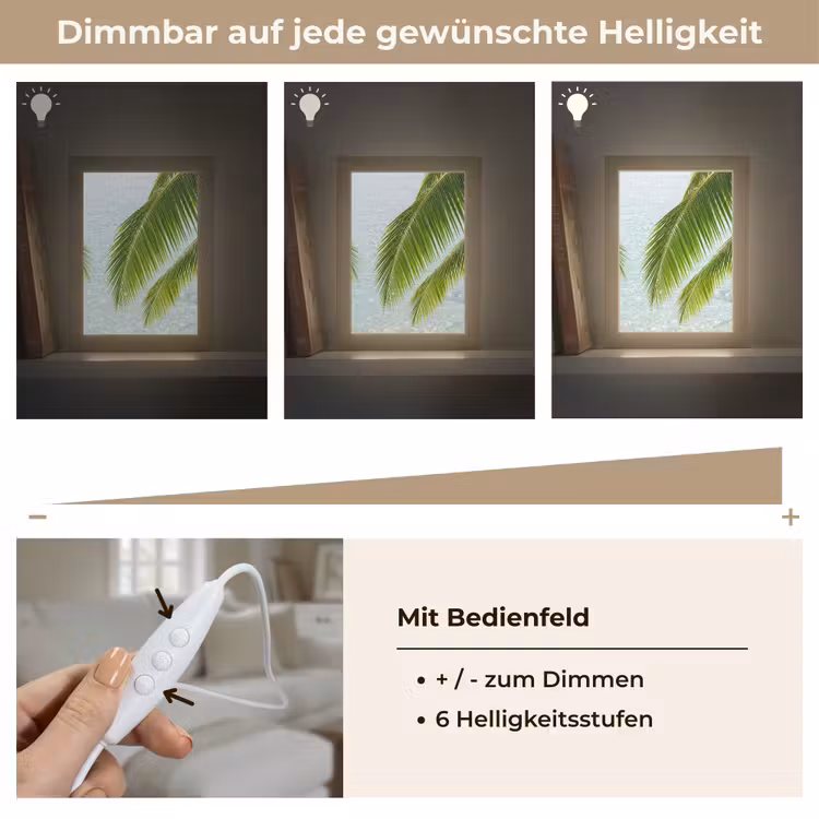 Personalisierte Lightbox - Baum – Blätter – Wasser – tropisch – grün - Boom - Bladeren - Water - Tropisch - Groen Light Box met kabel (Tafellamp) klein