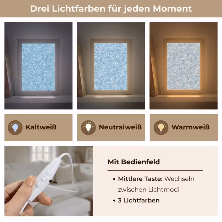Blauw - Wit - Spiraal - Golven - Lijnen Light Box met kabel (Tafellamp) klein 925 -USP_lichtkleurDE