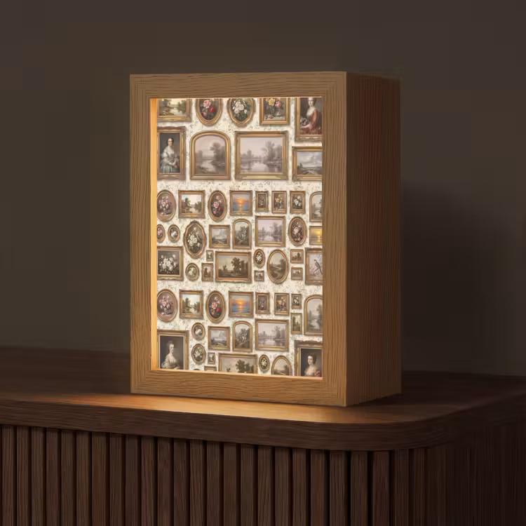 Bloemen - Roze - Stilleven - Klassiek Light Box met kabel (Tafellamp) klein -z3d_website
