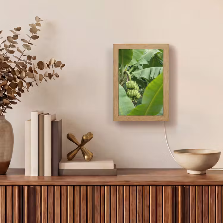 Personalisierte Lightbox - Essen – Bananen – Plantage – Grün - Eten - Bananen - Plantage - Groen Light Box met kabel (Tafellamp) klein