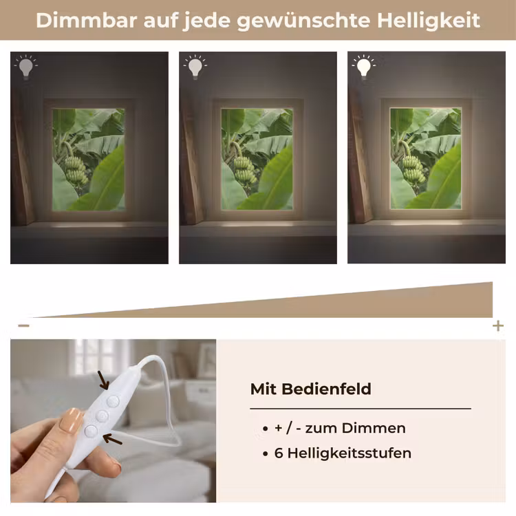 Personalisierte Lightbox - Essen – Bananen – Plantage – Grün - Eten - Bananen - Plantage - Groen Light Box met kabel (Tafellamp) klein