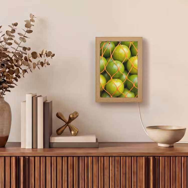 Personalisierte Lightbox - Essen – Netz – Grün – Markt - Eten - Net - Groen - Markt Light Box met kabel (Tafellamp) klein