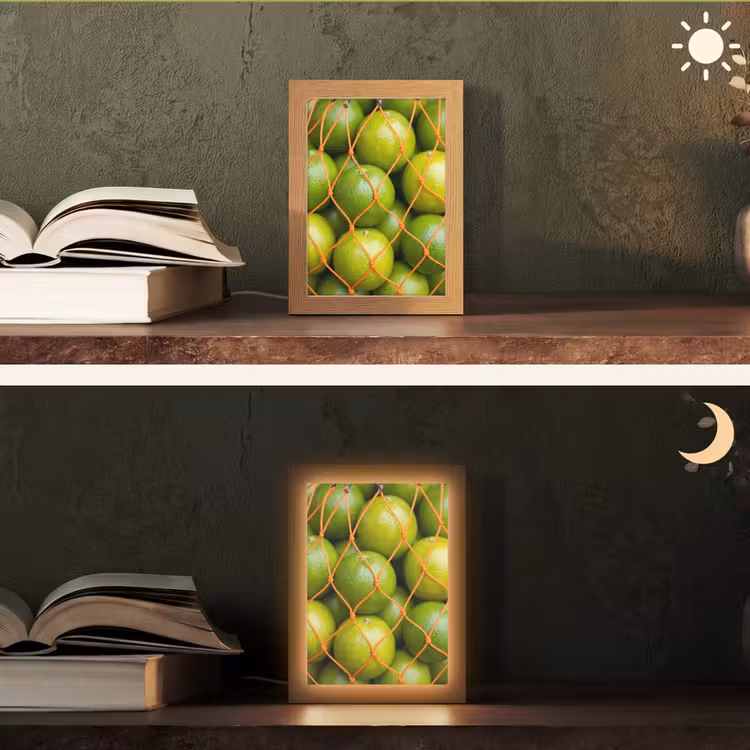 Personalisierte Lightbox - Essen – Netz – Grün – Markt - Eten - Net - Groen - Markt Light Box met kabel (Tafellamp) klein