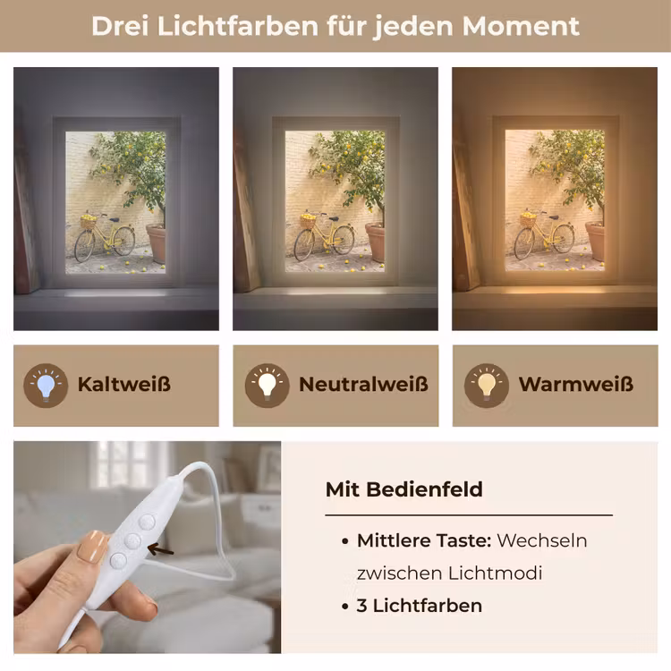 Personalisierte Lightbox - Fahrrad – Korb – Essen – Gelb – Sommer - Fiets - Mand - Eten - Geel - Zomer Light Box met kabel (Tafellamp) klein