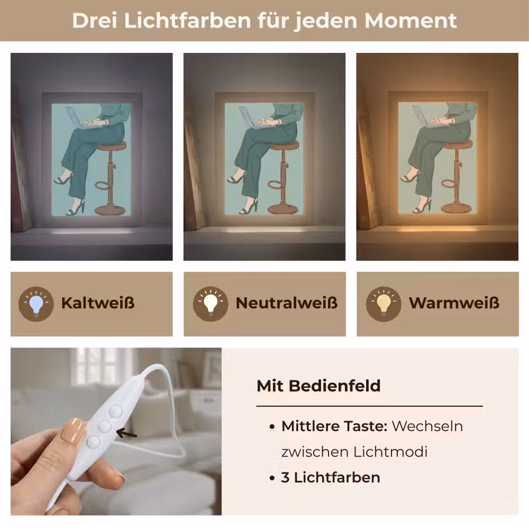 Personalisierte Lightbox - Frau – Laptop – sitzend – Illustration – Grün - Vrouw - Laptop - Zittend - Illustratie - Groen Light Box met kabel (Tafellamp) klein