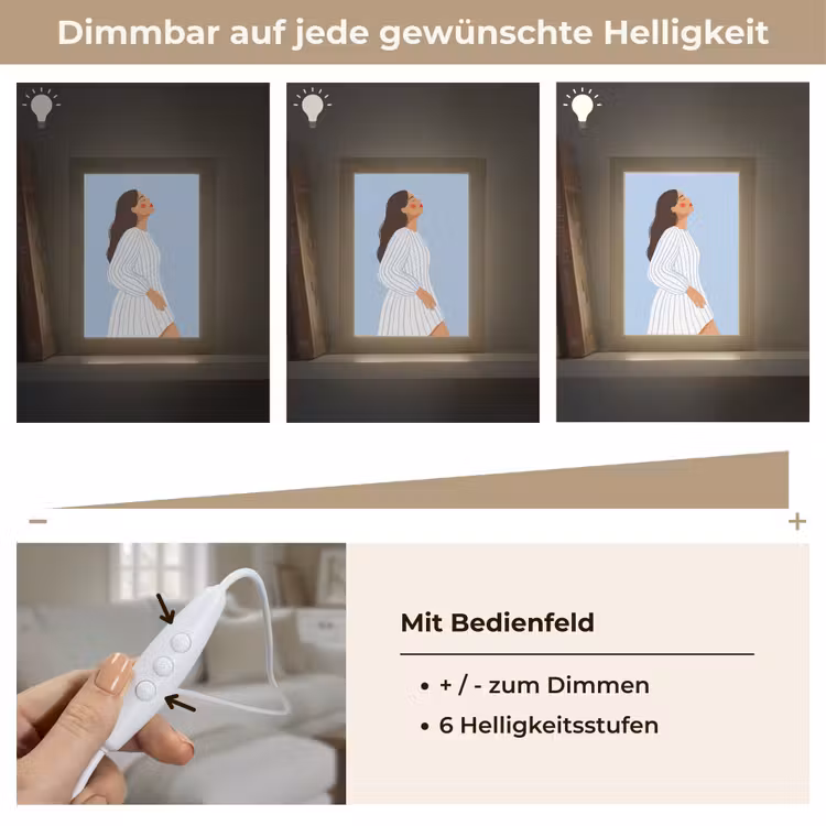 Personalisierte Lightbox - Frau – Profil – Ruhe – Modern – Illustration - Vrouw - Profiel - Rust - Modern - Illustratie Light Box met kabel (Tafellamp) klein