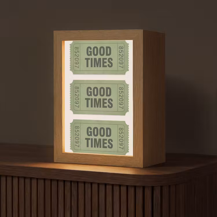Personalisierte Lightbox - Karte – Vintage – Grün – Veranstaltung – Kollektion — 1