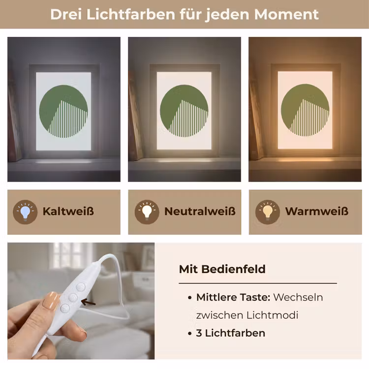 Personalisierte Lightbox - Kreis – Streifen – Geometrisch – Abstrakt – Grün - Cirkel - Strepen - Geometrisch - Abstract - Groen Light Box met kabel (Tafellamp) klein