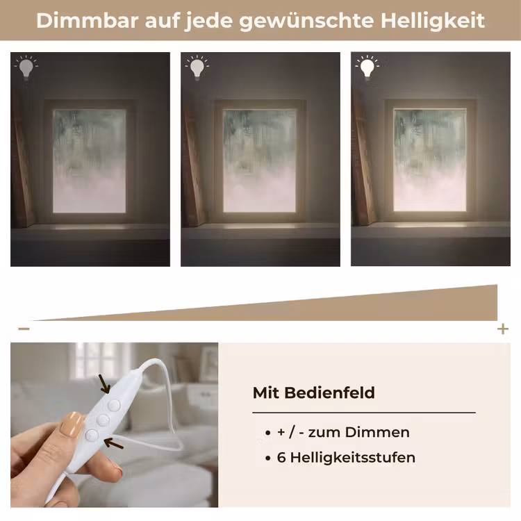 Personalisierte Lightbox - Kunst – Abstrakt – Modern – Grün – Rosa - Kunst - Abstract - Modern - Groen - Roze Light Box met kabel (Tafellamp) klein