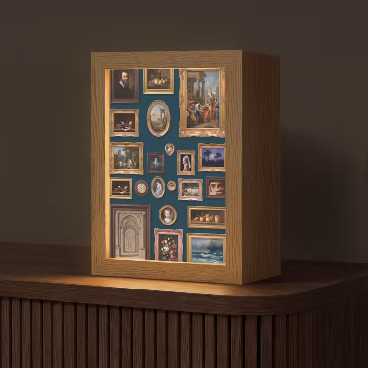 Kunst - Schilderijen - Decoratie - Klassiek - Groen Light Box met kabel (Tafellamp) klein -z3d_website