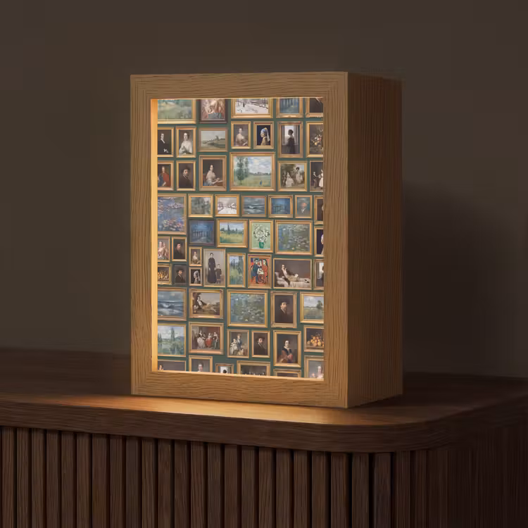 Kunst - Schilderijen - Collectie - Klassiek - Groen Light Box met kabel (Tafellamp) klein -z3d_website