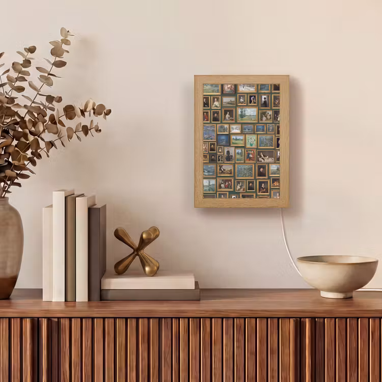Kunst - Schilderijen - Collectie - Klassiek - Groen Light Box met kabel (Tafellamp) klein -sfeer2
