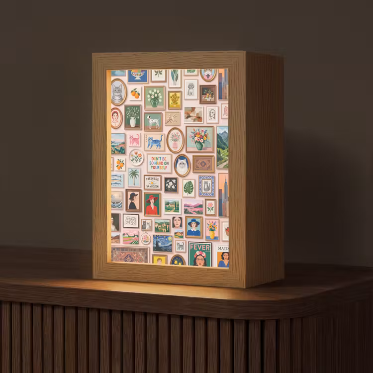 Kunst - Collectie - Decoratie - Modern - Kleurrijk Light Box met kabel (Tafellamp) klein -z3d_website