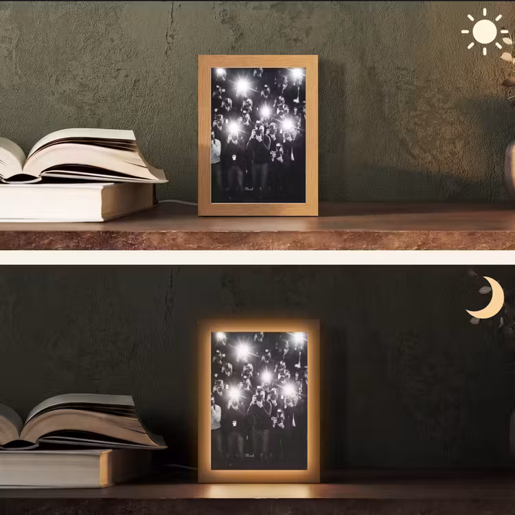 Mensen - Camera - Flitslicht - Zwart-wit - Media Light Box met kabel (Tafellamp) klein -sfeer3
