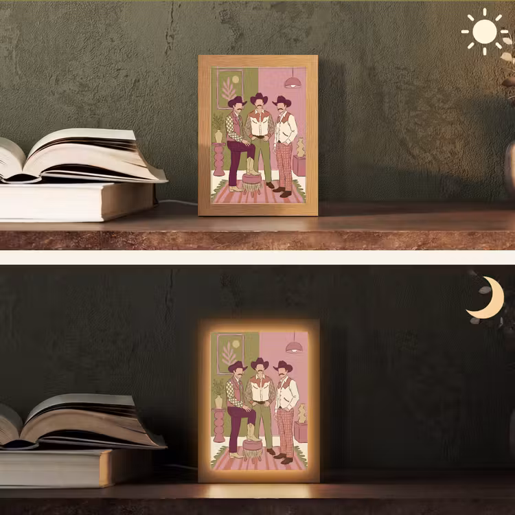 Personalisierte Lightbox - Menschen – Männer – Hüte – Retro – Inneneinrichtung — 5