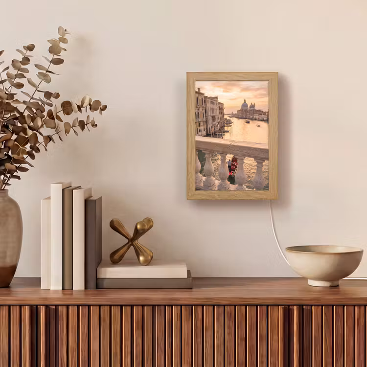 Personalisierte Lightbox - Stadt – Venedig – Kanal – Sonnenaufgang – Architektur – Gold — 4