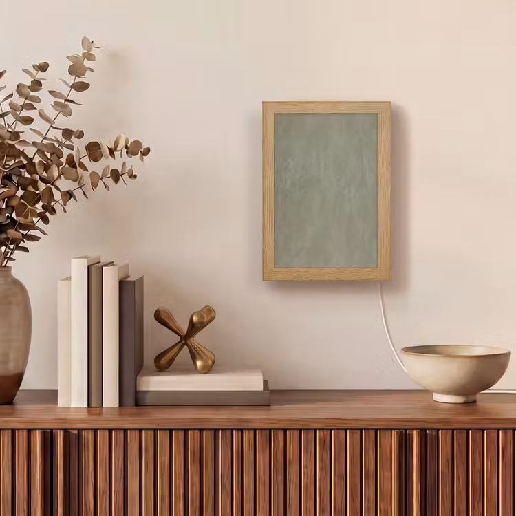 Textuur - Betonlook - Achtergrond - Modern - Groen Light Box met kabel (Tafellamp) klein -sfeer2