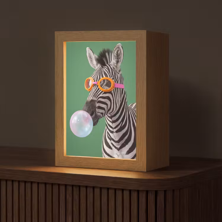 Dier - Bril - Bel - Modern - Groen Light Box met kabel (Tafellamp) klein -z3d_website