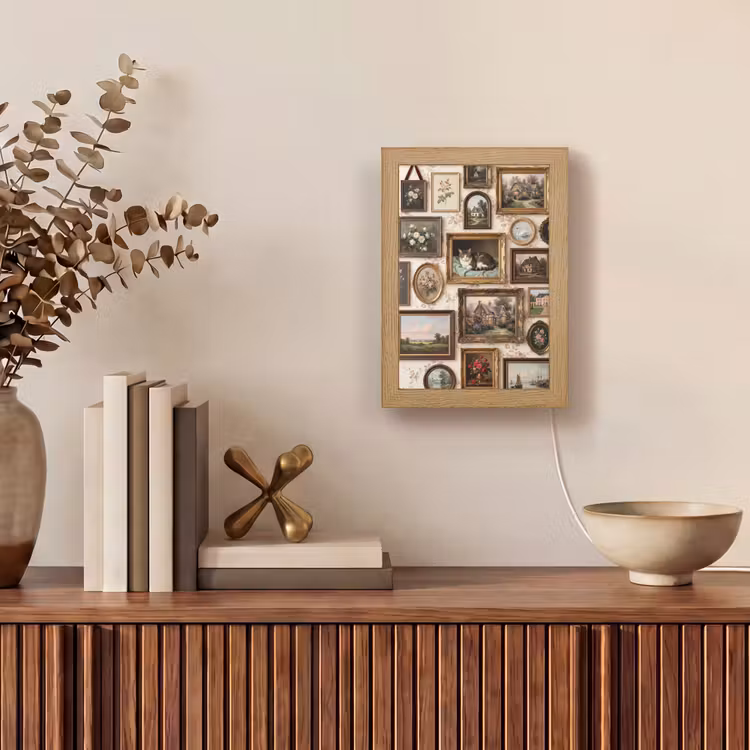 Dier - Kat - Portret - Klassiek Light Box met kabel (Tafellamp) klein -sfeer2