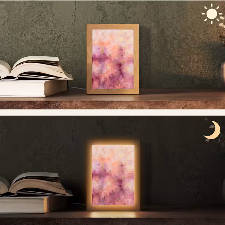 Personalisierte Lightbox - Zusammenfassung – Farben – Modern – Rosa – Lila — 5