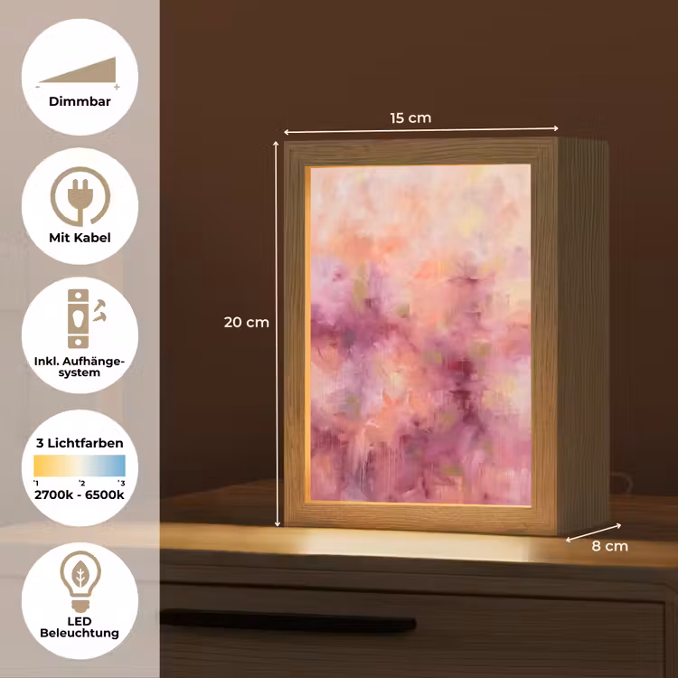 Personalisierte Lightbox - Zusammenfassung – Farben – Modern – Rosa – Lila — 6