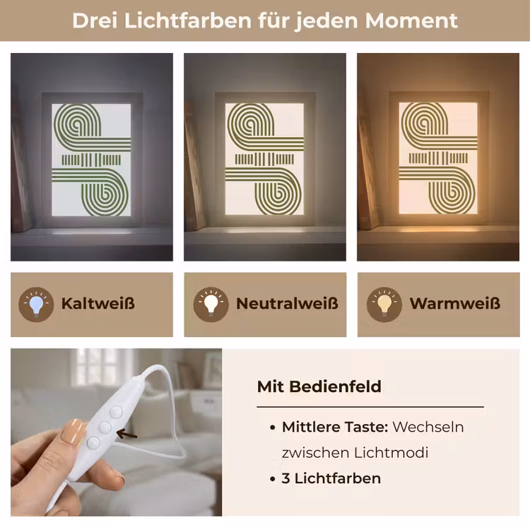 Personalisierte Lightbox - Zusammenfassung – Formen – Modern – Grün - Abstract - Vormen - Modern - Groen Light Box met kabel (Tafellamp) klein