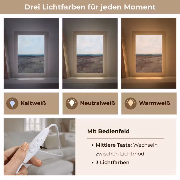 Personalisierte Lightbox - Zusammenfassung – Landschaft – Horizont – Blau – Modern - Abstract - Landschap - Horizon - Blauw - Modern Light Box met kabel (Tafellamp) klein