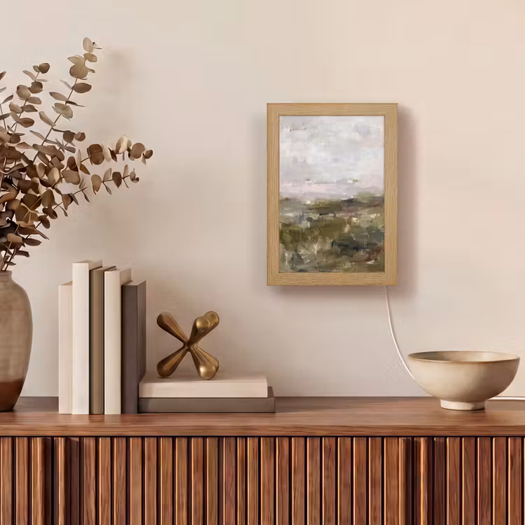 Personalisierte Lightbox - Zusammenfassung – Mehrschichtig – Kunst – Modern – Grau-Grün — 4