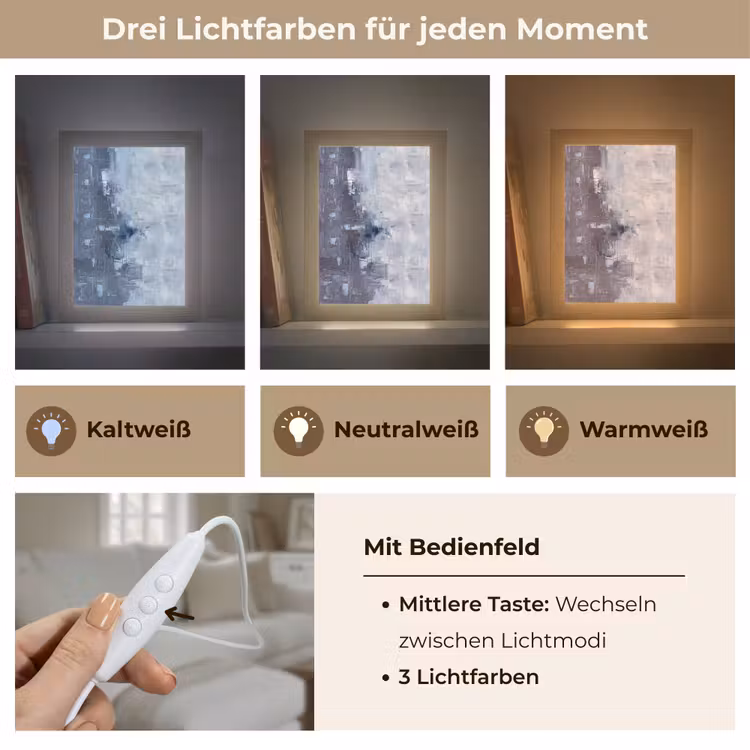 Personalisierte Lightbox - Zusammenfassung – Textur – Kunst – Modern – Blau - Abstract - Textuur - Kunst - Modern - Blauw Light Box met kabel (Tafellamp) klein