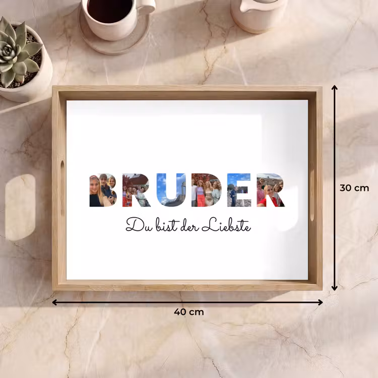 Bruder - Buchstaben-Collage Dienblad Rechthoek middel -USP_Formaat