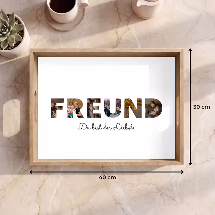 Freund - Buchstaben-Collage Dienblad Rechthoek middel -USP_Formaat
