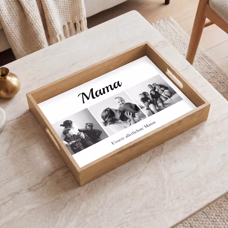 Mama - Fotocollage Dienblad Rechthoek middel -sfeer1