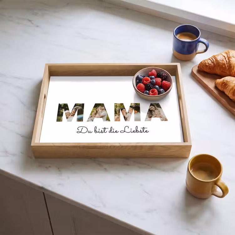 Mama - Buchstaben-Collage Dienblad Rechthoek middel -sfeer2