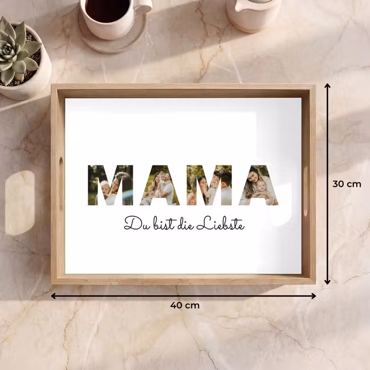Mama - Buchstaben-Collage Dienblad Rechthoek middel -USP_Formaat