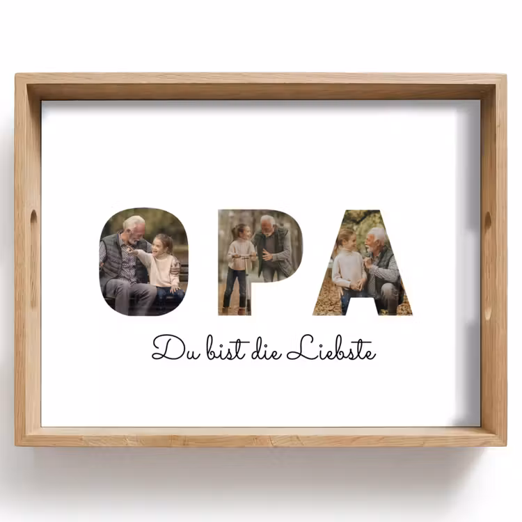 Opa - Buchstaben-Collage Dienblad Rechthoek middel -z3d_shopping
